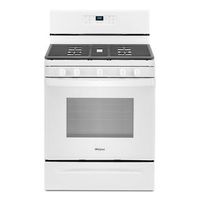 5.0 Cu Ft Freestanding Gas Range With Center Oval Burner - White