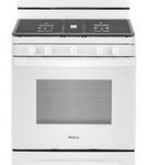 5.0 Cu Ft Freestanding Gas Range With Center Oval Burner - White