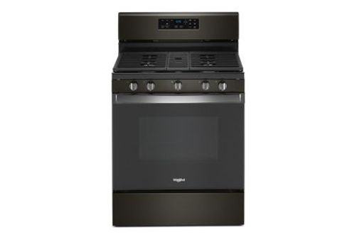 5.0 cu. ft. Whirlpool Gas Range, Black Stainless