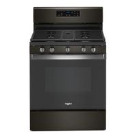 5.0 cu. ft. Whirlpool Gas Range, Black Stainless