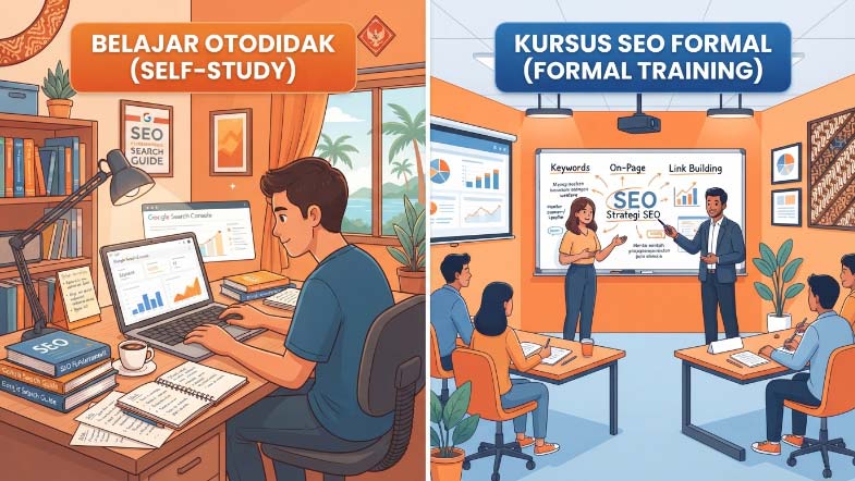Kursus SEO vs Belajar Otodidak
