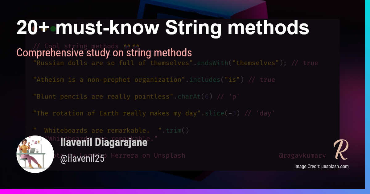 20+ must-know String methods