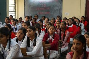 children studying in the class