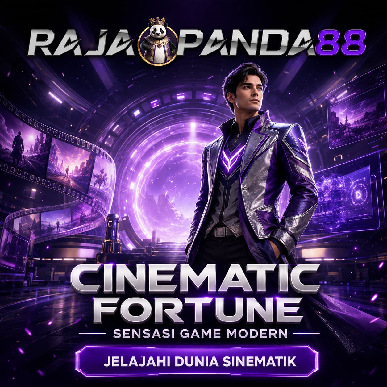 Thumbnail 1 of 3, Poster, RAJAPANDA88 | Cinematic Fortune dengan Sensasi Game Modern designed and sold by RAJAPANDA88.