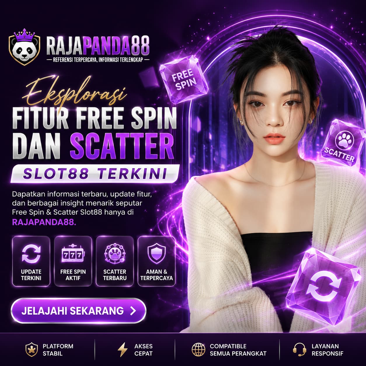 RAJAPANDA88 - Eksplorasi Fitur Free Spin dan Scatter Slot88 Terkini