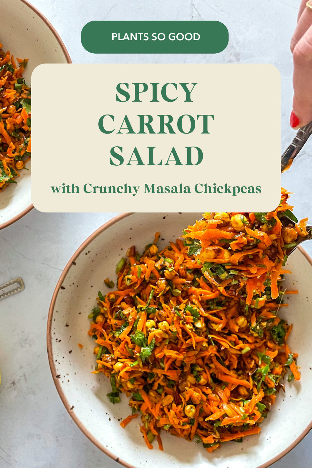 Spicy Carrot Salad with Crunchy Masala Chickpeas