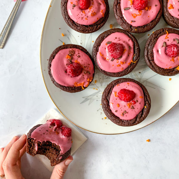 Chocolate Beet Cupcakes with Raspberry Frosting
