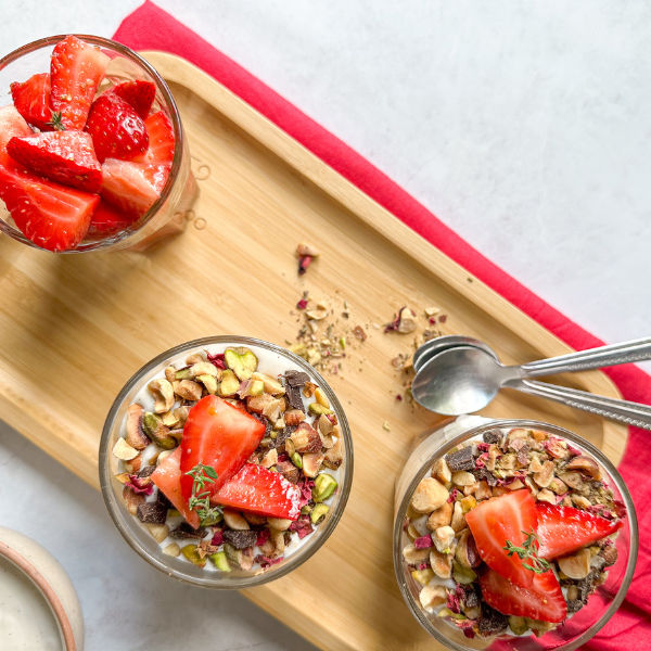 Dairy-Free Strawberry & Cream Parfaits