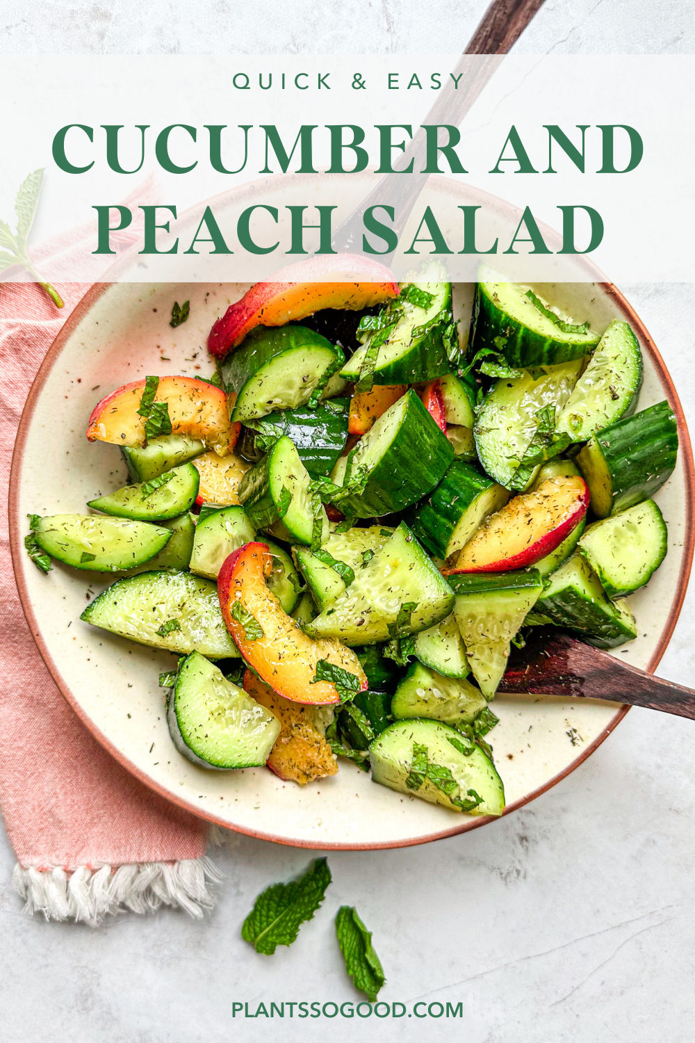 Refreshing Cucumber and Peach Salad