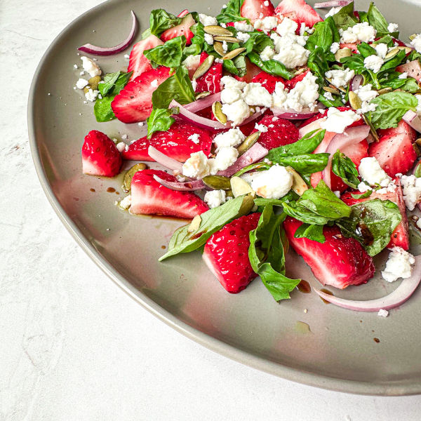 Flavorful Strawberry Basil and Feta Salad
