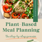This Pinterest pin shows the title of the blog post "How to Meal Plan."