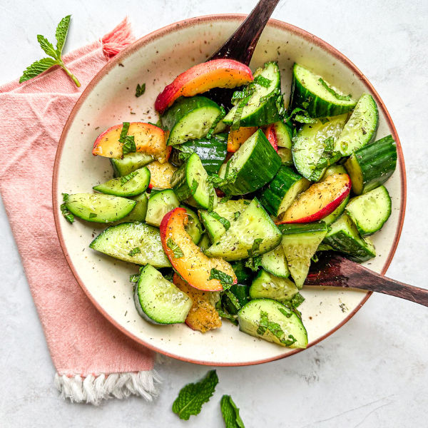 Refreshing Cucumber and Peach Salad