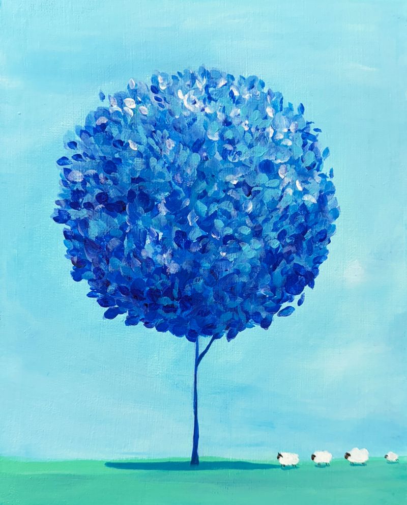 수국나무와 양패밀리 -4613