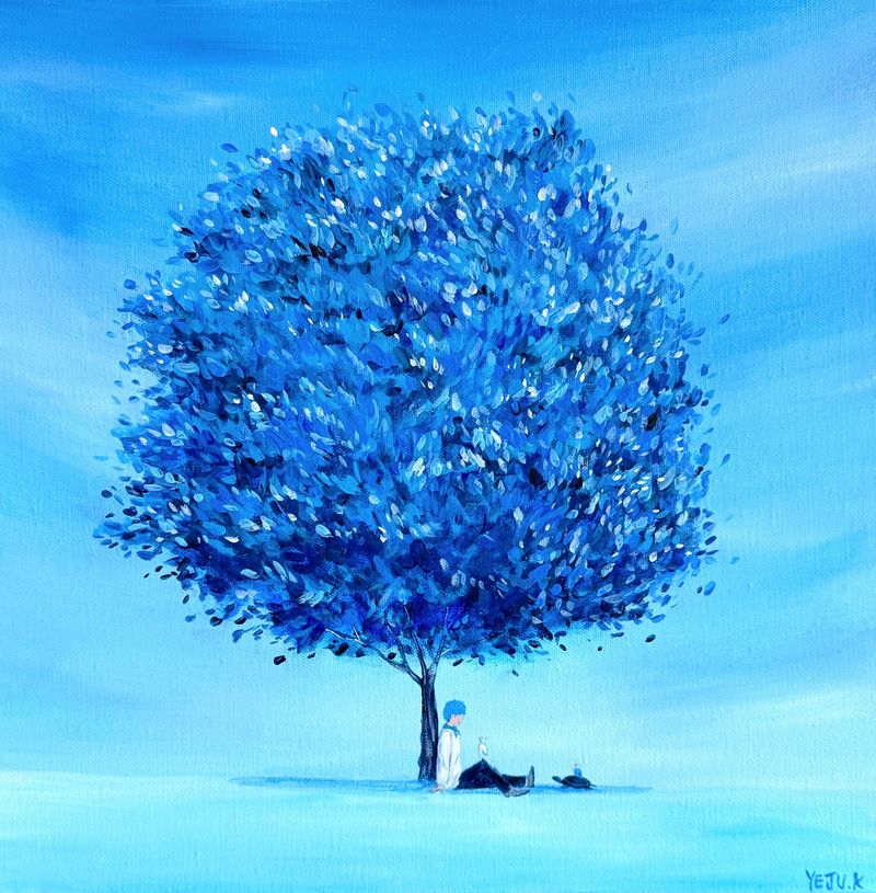 Blue tree of the little prince-6913