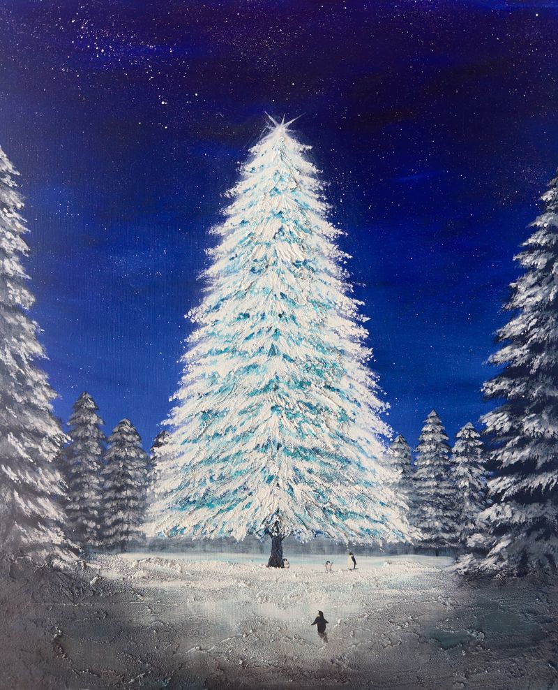 별똥별 나무 ; 펭귄가족 -36942