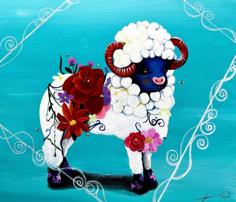 faceless flower sheep -18427