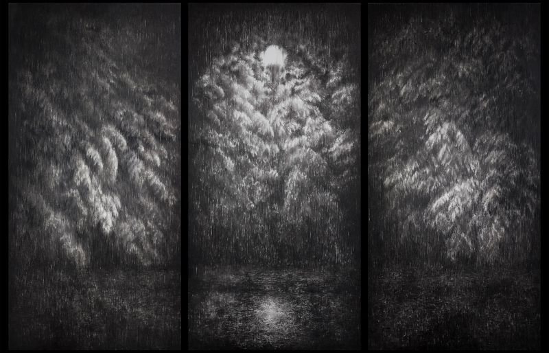 10033번째 밤의 가로등_雨-2463