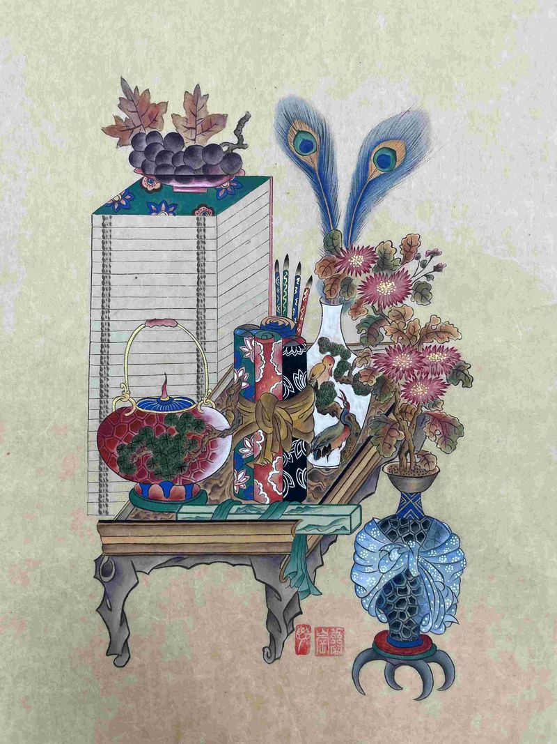 Kwak, Younghee/ Chaekgeori (Books and Scholar's Objects)-55052