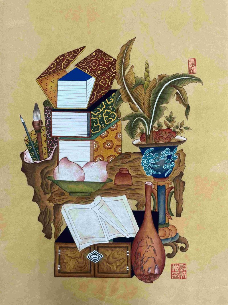 Kim, Myungae/ Chaekgeori (Books and Scholar's Objects)-55053