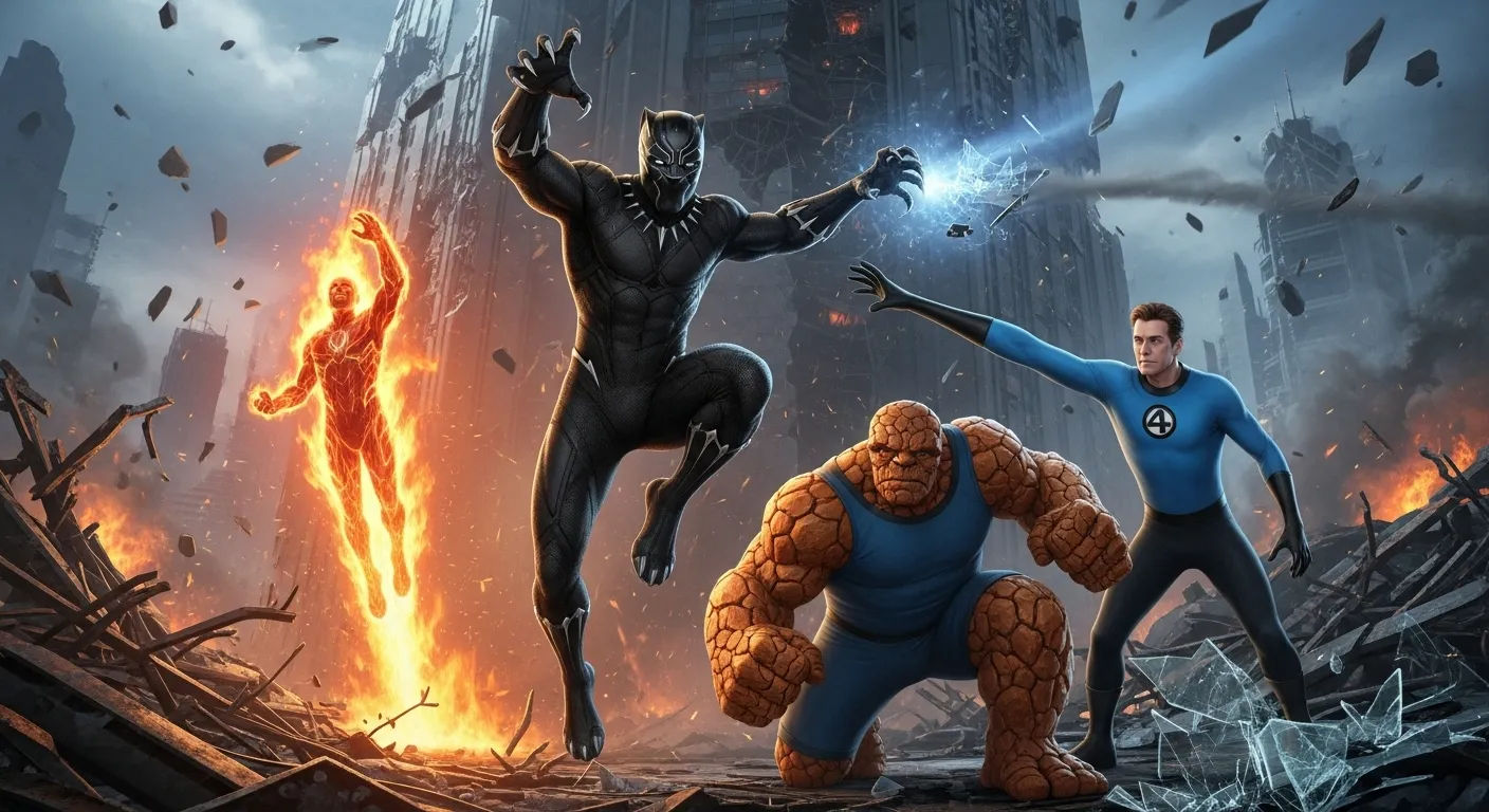 black panther and fantastic four