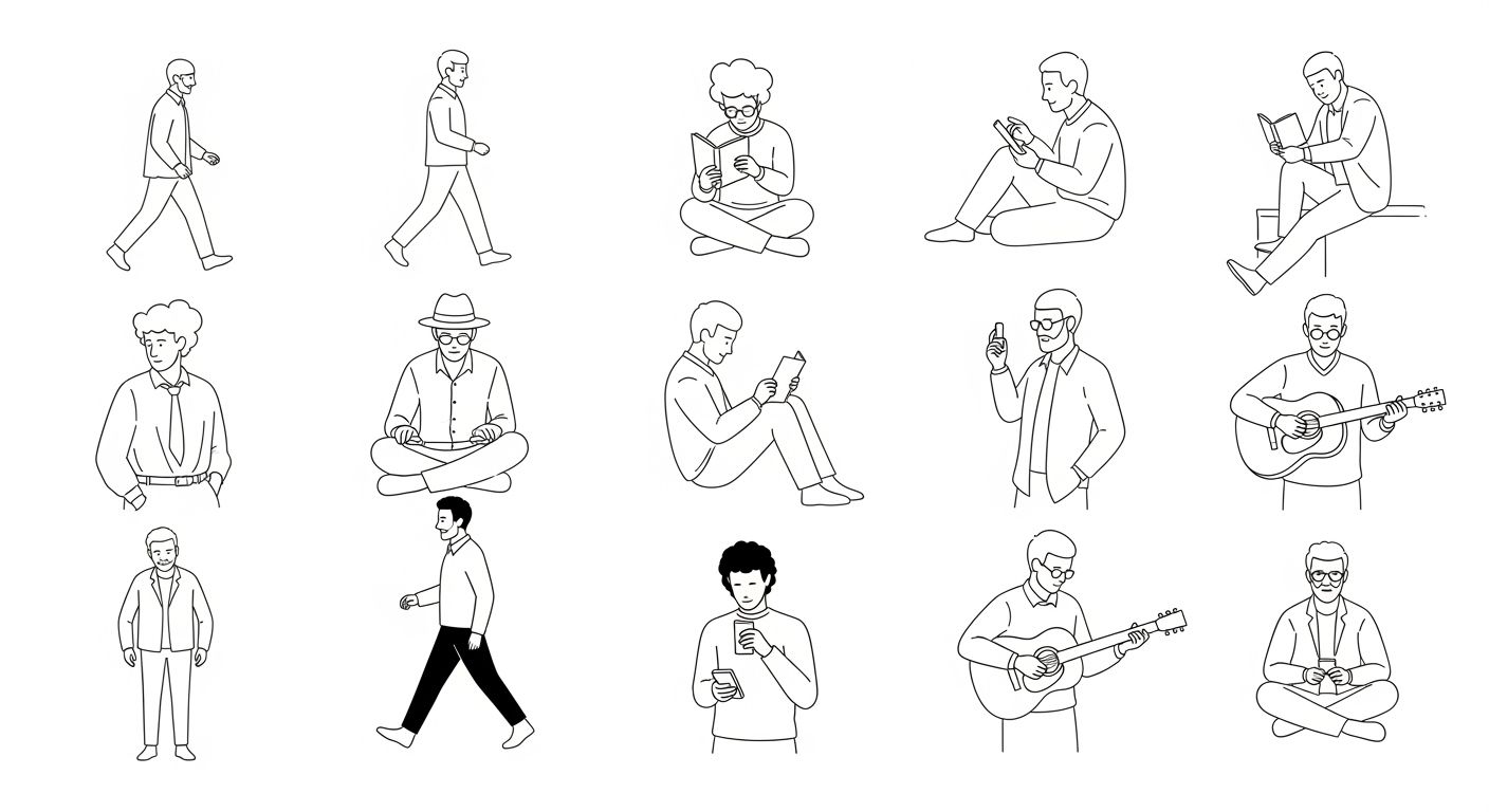 drawings of people easy