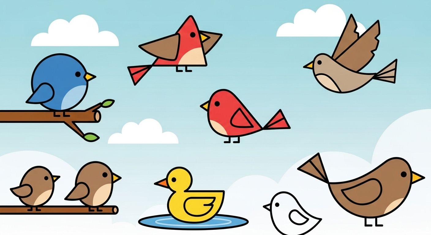 easy birds to draw