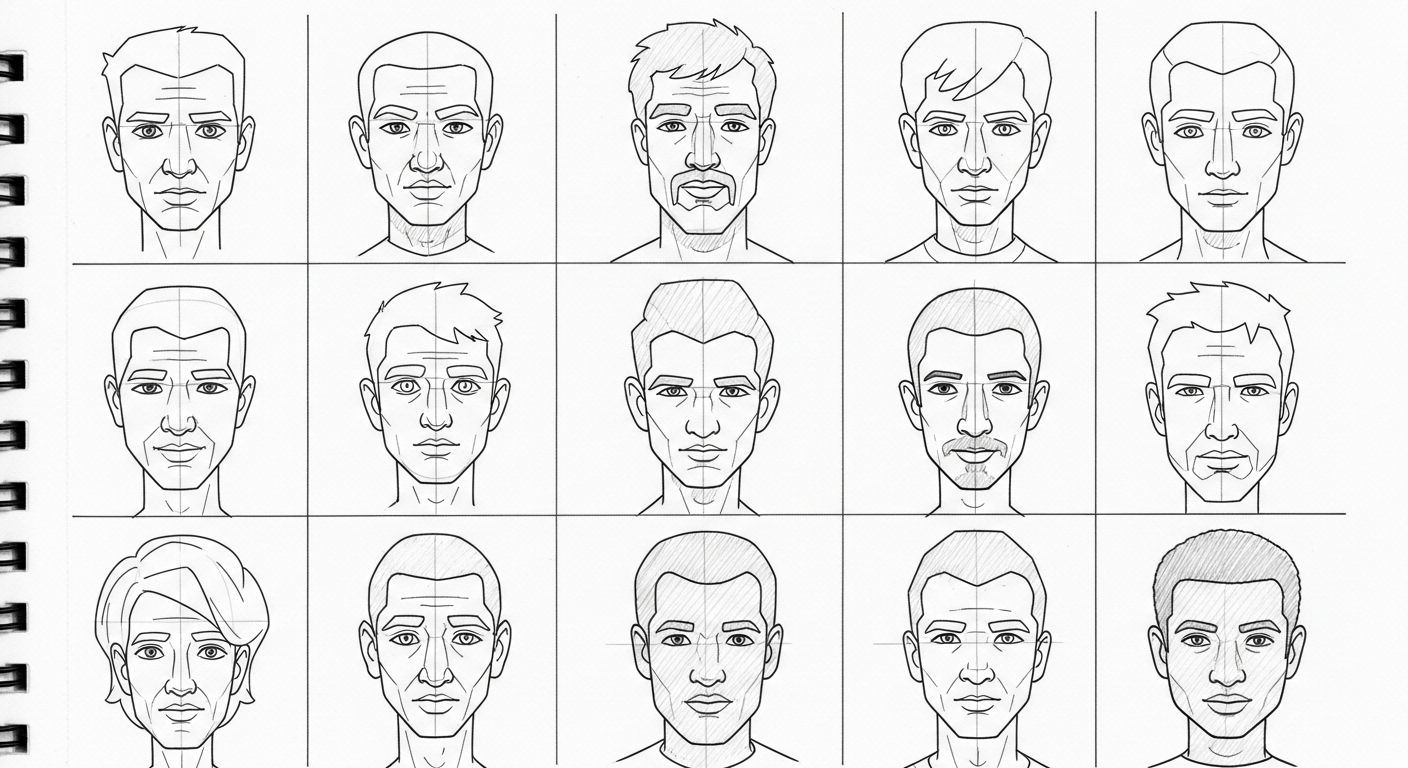 easy faces to draw