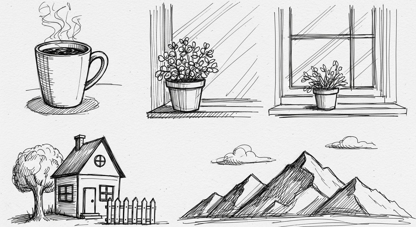 Easy Pen Sketches Fun Daily Practice