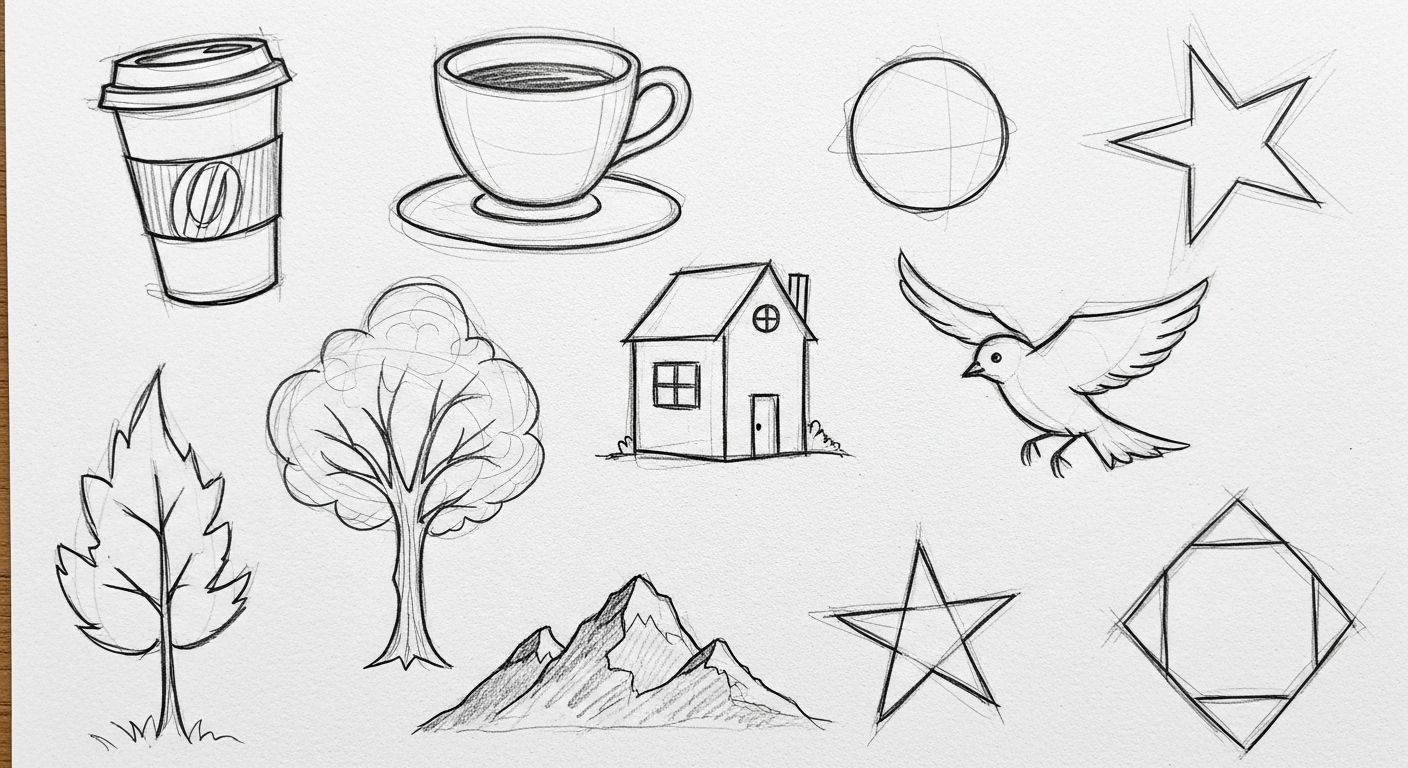 easy sketches to draw with pencil