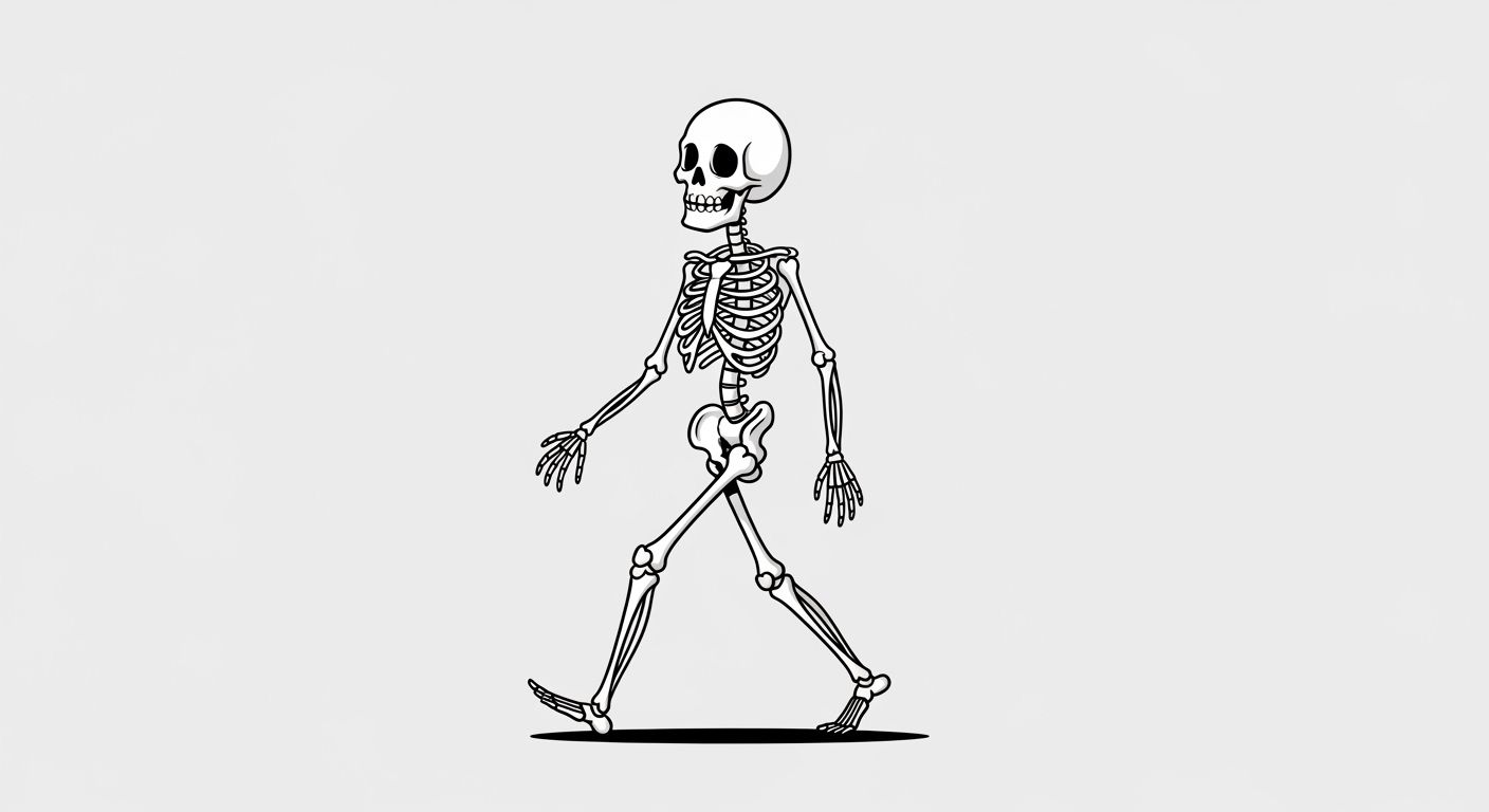 simple skeleton drawing