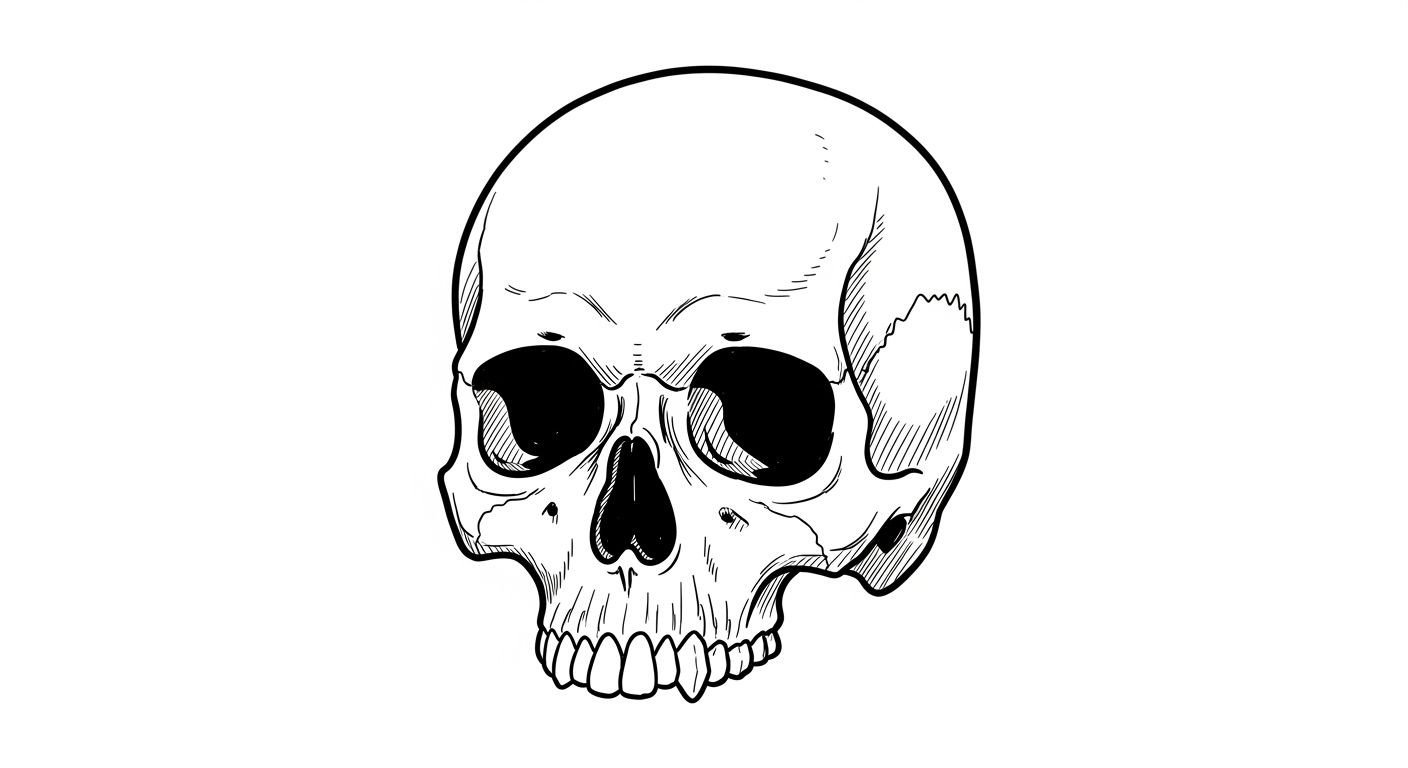 Skull Sketch Easy Dark Art Basics