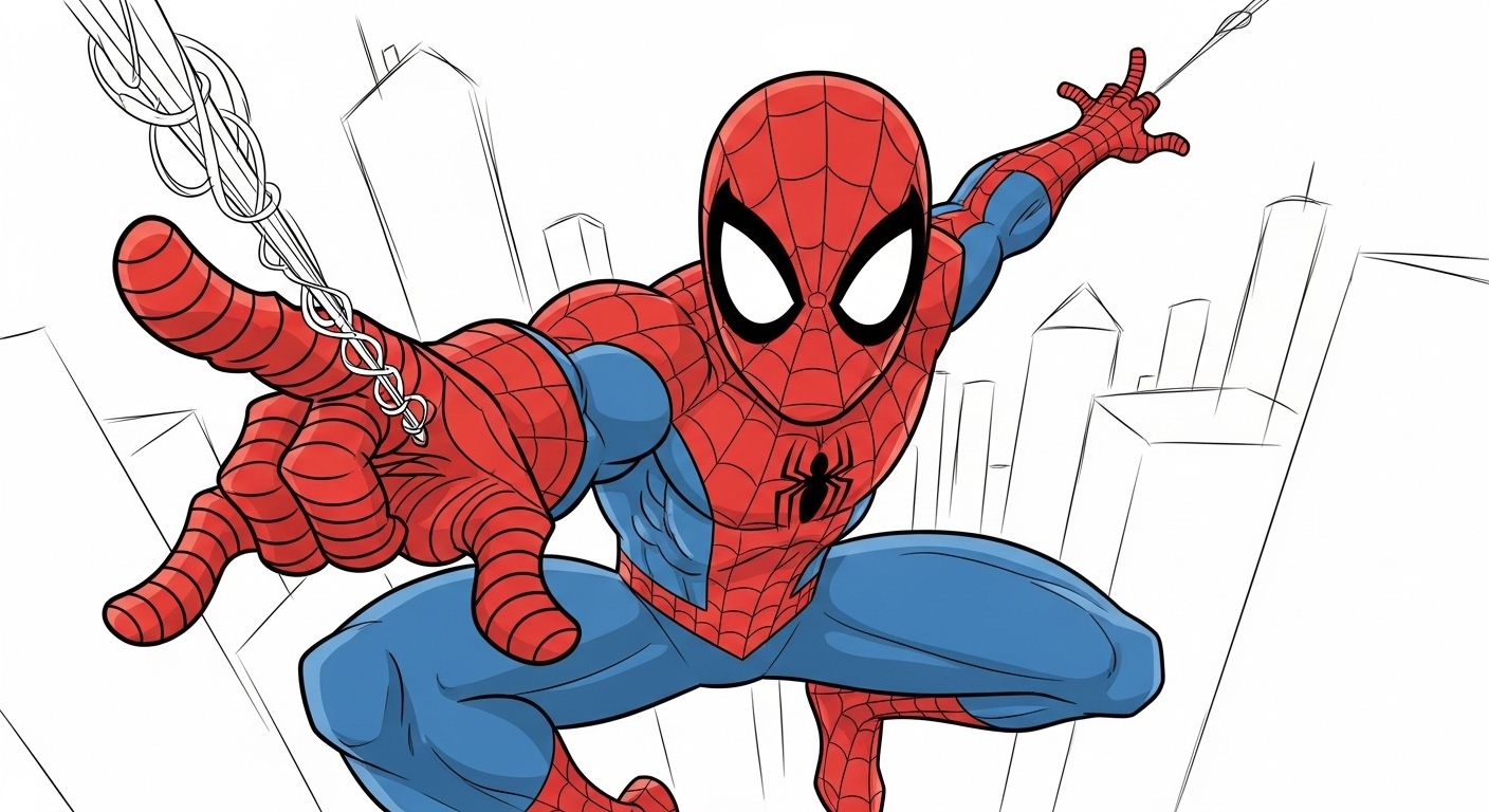 spider man sketch easy