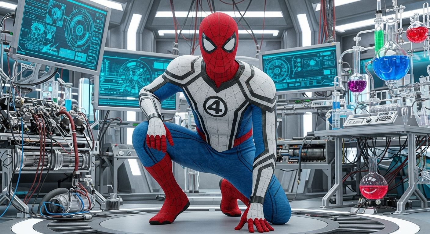 Spiderman In Fantastic 4 Crossover Action