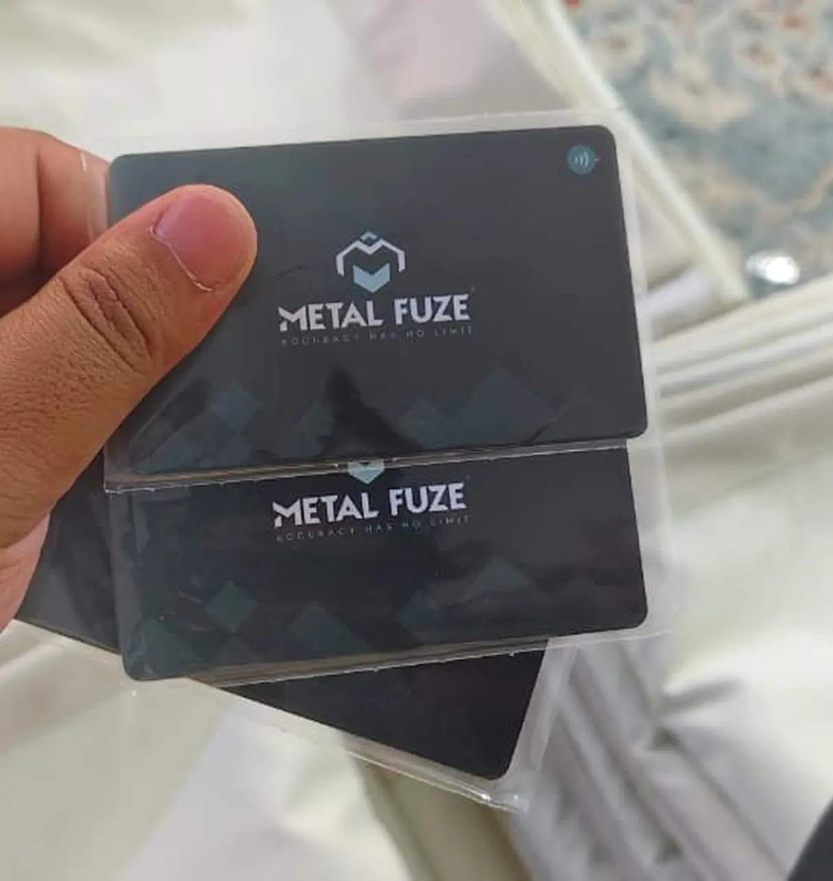 Client holding card 22