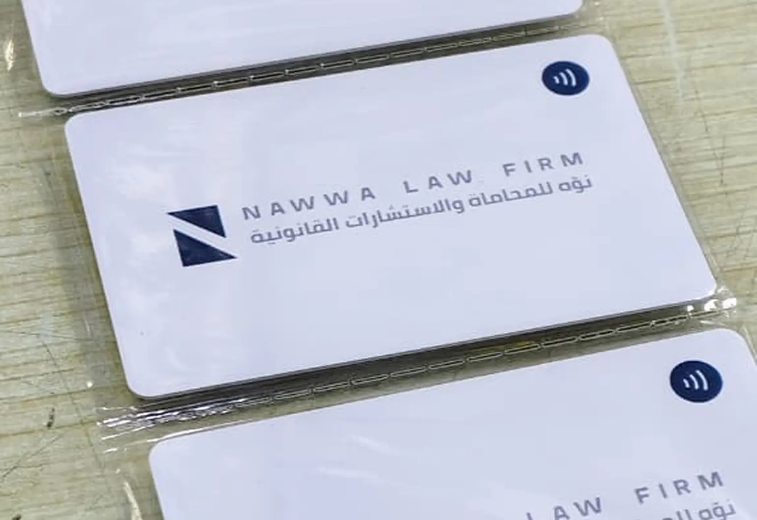 Client holding card 24