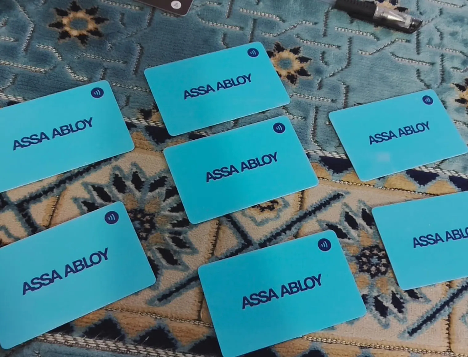 Client holding card 26