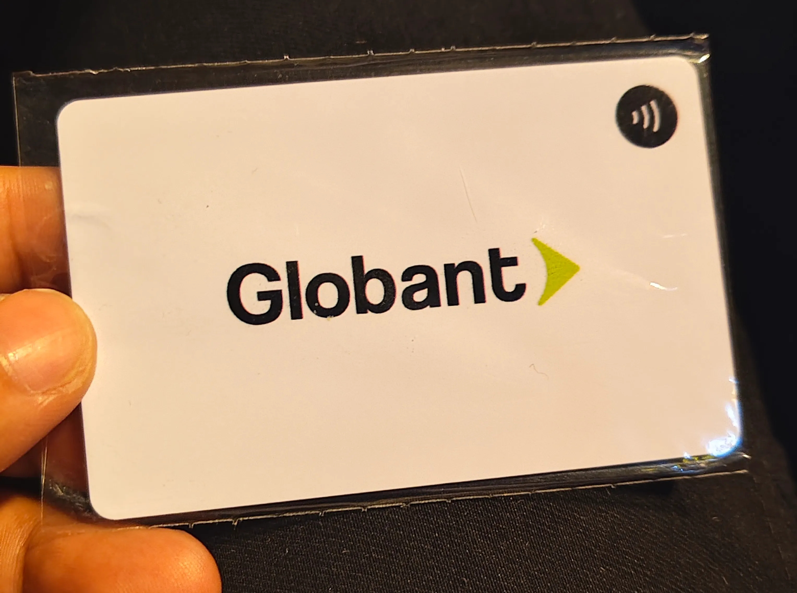 Client holding card 29