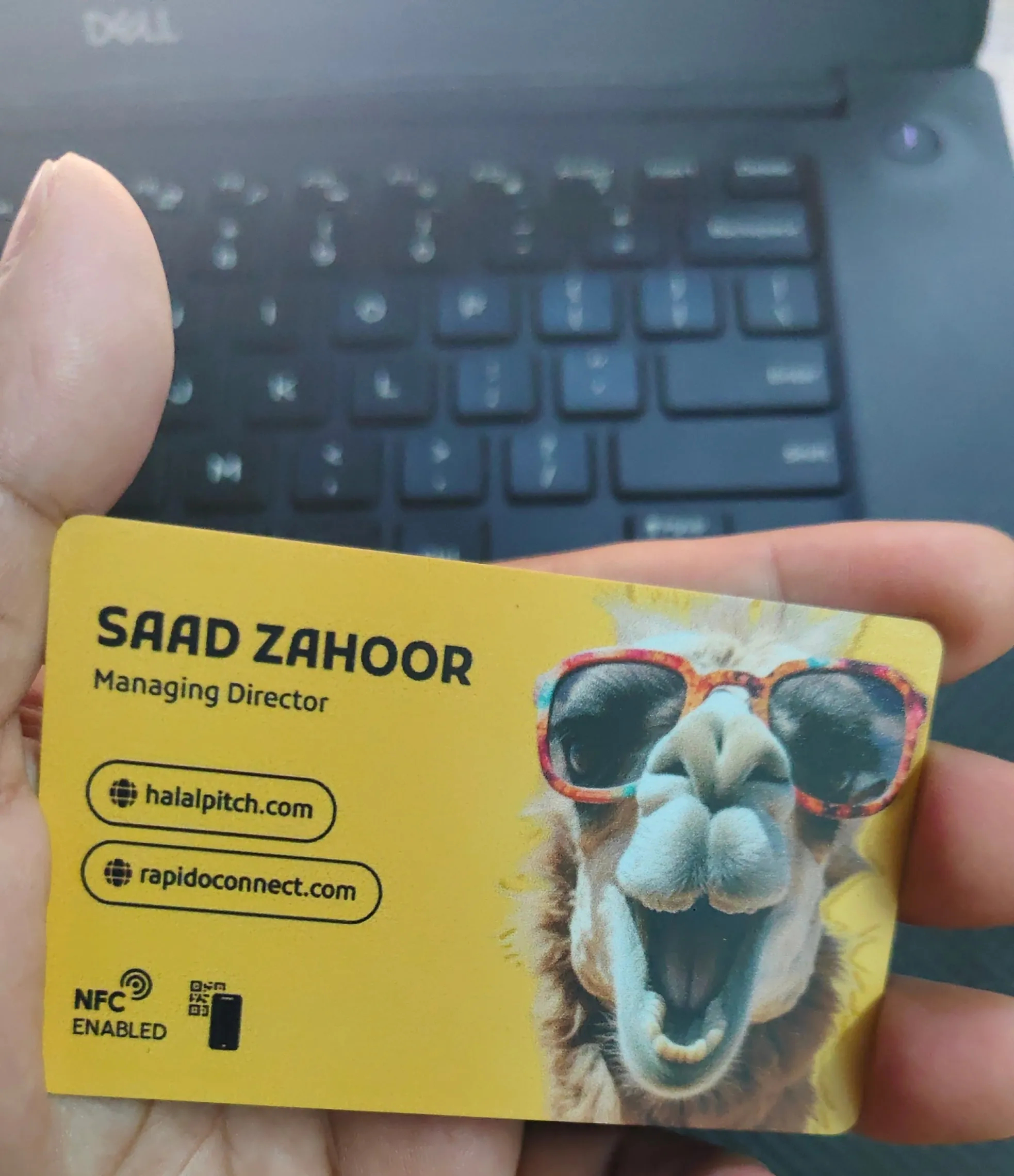 Client holding card 4