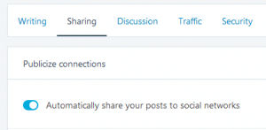 jetpack sharing option