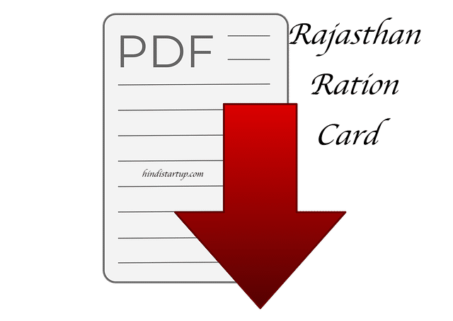 [2022] New Ration Card Form Rajasthan PDF Download