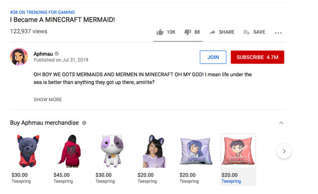 youtube merch