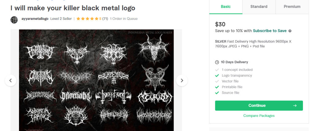 BLACK METAL LOGO EXPERT WITH PREMIUM PRICING