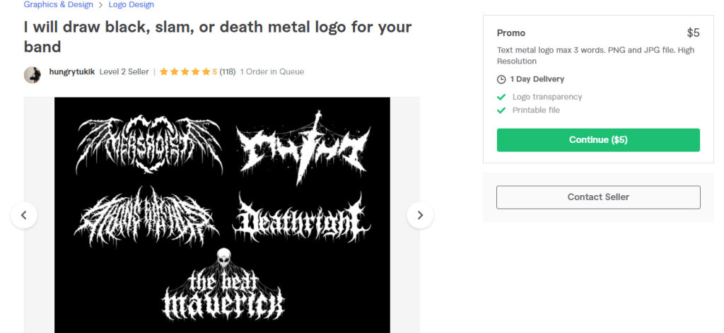 MOST AFFORDABLE BLACK METAL LOGO COMMISSION