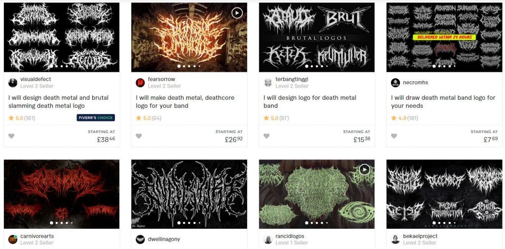 death metal logo Fiverr