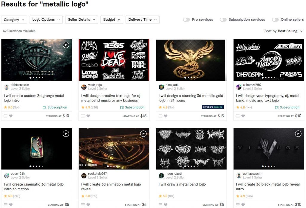 metallica logos Fiverr