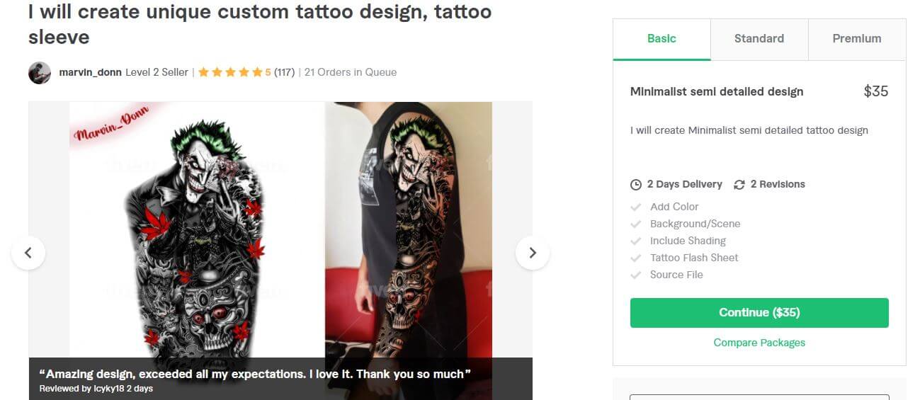 Custom Thigh Tattoo Design Commission by xMLBx on DeviantArt