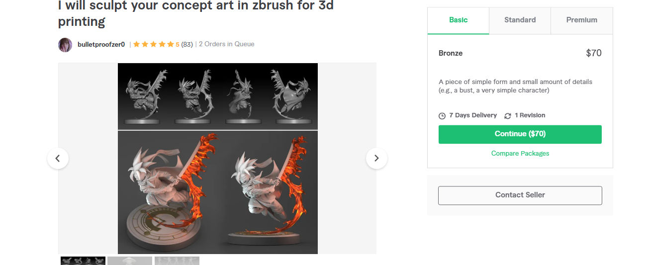 looking for zbrush artistis