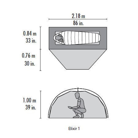 MSR Elixir 1 Verde V2 - Tienda de campaña Ligera para 1 Persona 10330