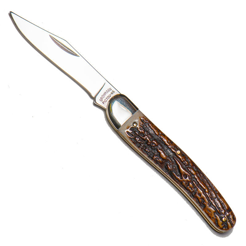 Grohmann Slimline Folding Pocket Knife - Natural Staghorn Handle