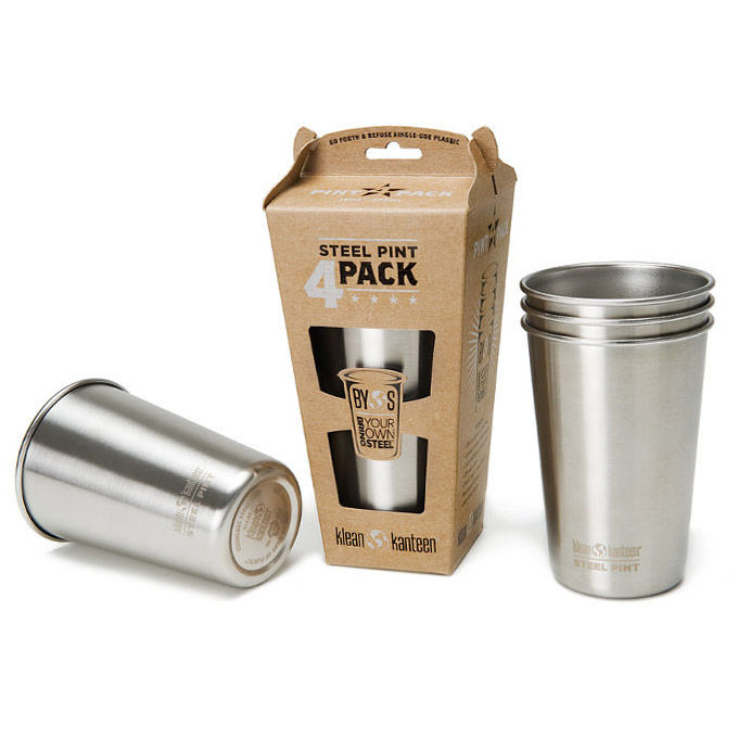 Klean Kanteen Steel Pint Cup - 4 Pack